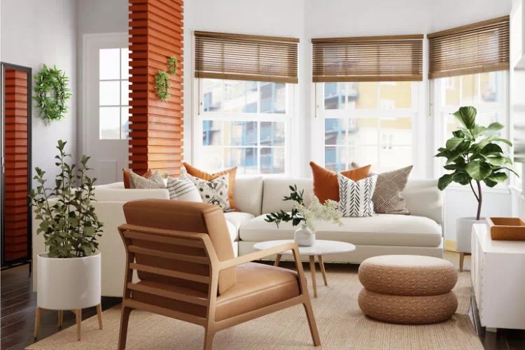 Canapé d'angles quatre/cinq places blanc