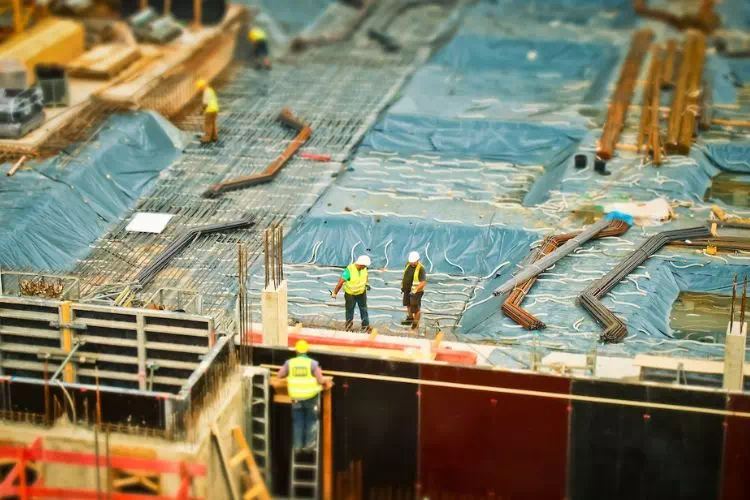 Chantier de construction d'un bâtiment