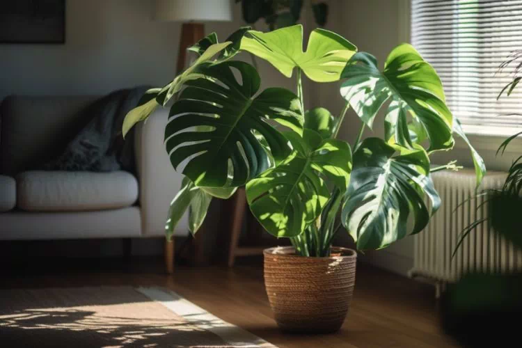 Joli monstera dans un salon