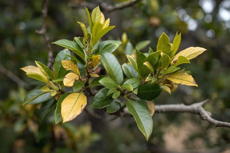 Laurier tin qui jaunit