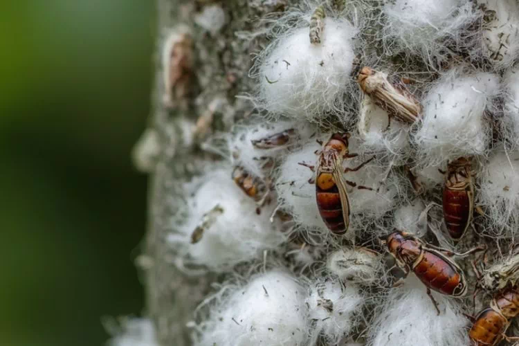 Puceron lanigère hêtre