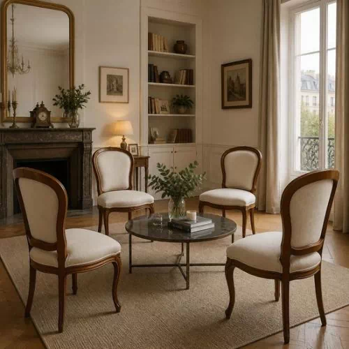 Chaises Louis-Philippe dans un salon